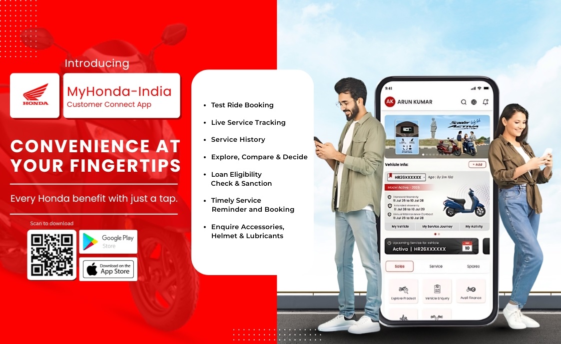 🛵 माय होंडा ऐप: होंडा टू-व्हीलर की दुनिया अब आपकी जेब में!